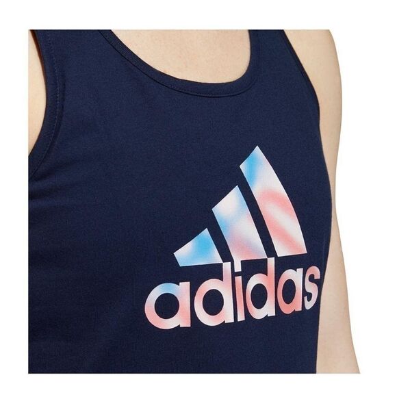 Adidas Womens Americana Graphic Tank Top Navy sleeveless shirt - Picture 3 of 10